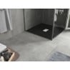 Mexen Hugo receveur de douche carré SMC 100 x 100 cm, noir, cache inox - 42701010-X