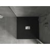 Mexen Hugo receveur de douche carré SMC 100 x 100 cm, noir, cache inox - 42701010-X