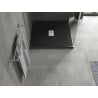 Mexen Hugo receveur de douche carré SMC 100 x 100 cm, noir, cache inox - 42701010-X