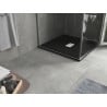 Mexen Hugo receveur de douche carré SMC 100 x 100 cm, noir, cache inox - 42701010-X