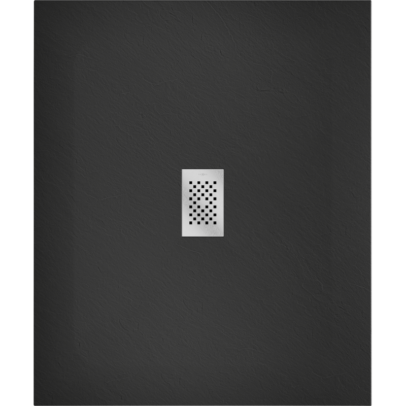Mexen Hugo receveur de douche rectangulaire SMC 110 x 100 cm, noir, cache inox - 42701011-X