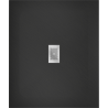 Mexen Hugo receveur rectangulaire SMC 120 x 100 cm, noir, cache inox - 42701012-X