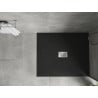 Mexen Hugo receveur rectangulaire SMC 120 x 100 cm, noir, cache inox - 42701012-X