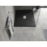 Mexen Hugo receveur rectangulaire SMC 120 x 100 cm, noir, cache inox - 42701012-X