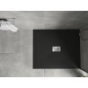 Mexen Hugo receveur rectangulaire SMC 130 x 100 cm, noir, cache inox - 42701013-X
