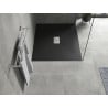 Mexen Hugo receveur de douche rectangulaire SMC 140 x 100 cm, noir, cache inox - 42701014-X
