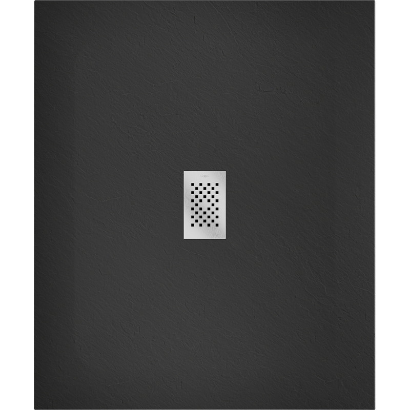 Mexen Hugo receveur rectangulaire SMC 130 x 100 cm, noir, cache inox - 42701013-X