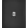 Mexen Hugo receveur rectangulaire SMC 130 x 100 cm, noir, cache inox - 42701013-X