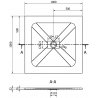 Mexen Hugo receveur de douche carré SMC 100 x 100 cm, noir, cache inox - 42701010-X