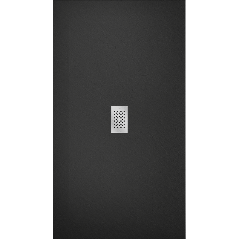 Mexen Hugo receveur de douche rectangulaire SMC 150 x 100 cm, noir, cache inox - 42701015-X