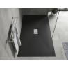 Mexen Hugo receveur de douche rectangulaire SMC 170 x 100 cm, noir, cache inox - 42701017-X