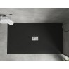 Mexen Hugo receveur rectangulaire SMC 160 x 100 cm, noir, cache inox - 42701016-X