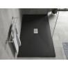 Mexen Hugo receveur de douche rectangulaire SMC 170 x 100 cm, noir, cache inox - 42701017-X