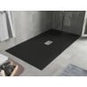 Bac à douche rectangulaire Mexen Hugo SMC 200 x 100 cm, noir, cache inox - 42701020-X