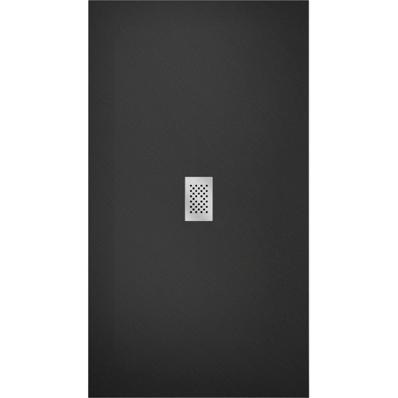 Mexen Hugo receveur de douche rectangulaire SMC 170 x 100 cm, noir, cache inox - 42701017-X
