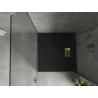 Mexen Hugo receveur de douche carré SMC 90 x 90 cm, noir, cache doré - 42709090-G