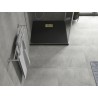 Mexen Hugo receveur de douche carré SMC 90 x 90 cm, noir, cache doré - 42709090-G