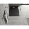 Mexen Hugo receveur de douche rectangulaire SMC 130 x 70 cm, noir, cache en or - 42707013-G
