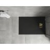 Mexen Hugo receveur de douche rectangulaire SMC 130 x 70 cm, noir, cache en or - 42707013-G