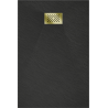 Bac à douche Mexen Hugo rectangulaire SMC 80 x 70 cm, noir, cache en or - 42707080-G