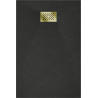 Mexen Hugo receveur de douche rectangulaire SMC 130 x 70 cm, noir, cache en or - 42707013-G