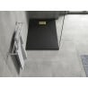 Mexen Hugo receveur de douche rectangulaire SMC 100 x 80 cm, noir, cache doré - 42708010-G