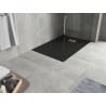 Mexen Hugo receveur de douche rectangulaire SMC 100 x 80 cm, noir, cache doré - 42708010-G