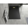 Mexen Hugo receveur de douche rectangulaire SMC 150 x 80 cm, noir, cache doré - 42708015-G