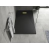 Mexen Hugo receveur de douche rectangulaire SMC 150 x 80 cm, noir, cache doré - 42708015-G