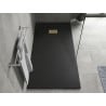 Mexen Hugo receveur de douche rectangulaire SMC 170 x 80 cm, noir, cache doré - 42708017-G