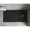 Mexen Hugo receveur de douche rectangulaire SMC 170 x 80 cm, noir, cache doré - 42708017-G