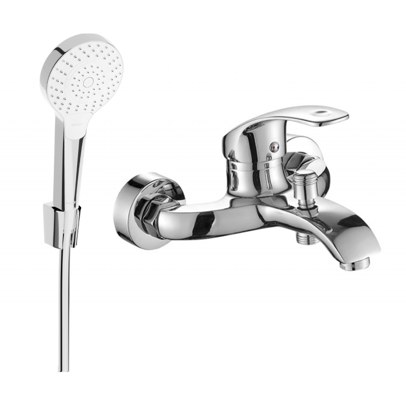 Mexen Fabia R05 robinet de bain avec ensemble de douche, chrome - 74653R05-00