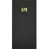 Mexen Hugo bac rectangulaire SMC 180 x 80 cm, noir, cache en or - 42708018-G