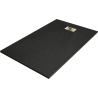 Receveur rectangulaire Mexen Hugo SMC 140 x 90 cm, noir, cache-découpe or - 42709014-G