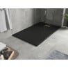 Receveur rectangulaire Mexen Hugo SMC 140 x 90 cm, noir, cache-découpe or - 42709014-G