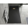 Mexen Hugo receveur de douche rectangulaire SMC 180 x 90 cm, noir, cache doré - 42709018-G