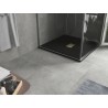 Mexen Hugo receveur de douche carré SMC 100 x 100 cm, noir, cache doré - 42701010-G