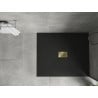 Mexen Hugo receveur de douche rectangulaire SMC 120 x 100 cm, noir, cache-douche doré - 42701012-G