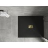 Mexen Hugo receveur de douche rectangulaire SMC 130 x 100 cm, noir, cache doré - 42701013-G