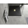 Mexen Hugo receveur de douche rectangulaire SMC 130 x 100 cm, noir, cache doré - 42701013-G