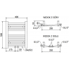 Mexen Ares radiateur électrique 500 x 400 mm, 300 W, chrome - W102-0500-400-2300-01