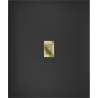 Mexen Hugo baignoire rectangulaire SMC 130 x 100 cm, noir, cache en or - 42701013-G