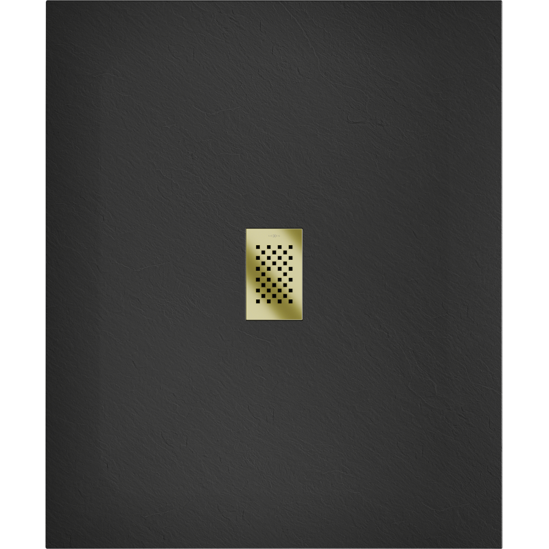Mexen Hugo receveur de douche rectangulaire SMC 140 x 100 cm, noir, cache doré - 42701014-G