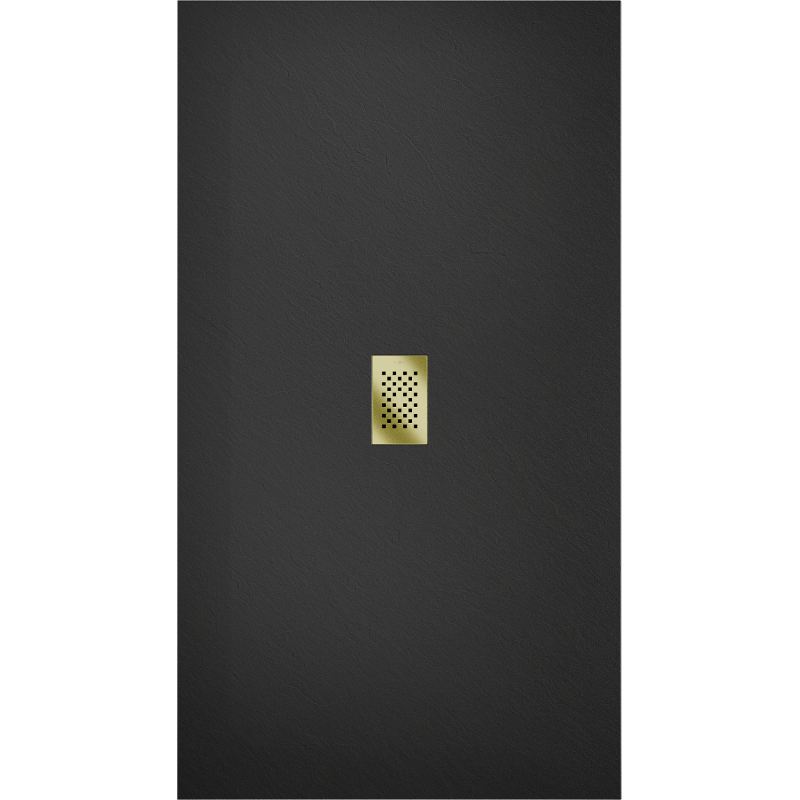 Mexen Hugo receveur de douche rectangulaire SMC 150 x 100 cm, noir, cache doré - 42701015-G