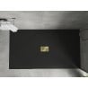 Mexen Hugo receveur de douche rectangulaire SMC 150 x 100 cm, noir, cache doré - 42701015-G