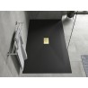 Mexen Hugo receveur rectangulaire SMC 170 x 100 cm, noir, cache doré - 42701017-G