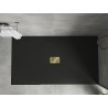 Mexen Hugo receveur de douche rectangulaire SMC 200 x 100 cm, noir, cache doré - 42701020-G