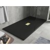 Mexen Hugo receveur rectangulaire SMC 170 x 100 cm, noir, cache doré - 42701017-G