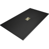 Mexen Hugo bac rectangulaire SMC 170 x 100 cm, noir, cache en or - 42701017-G