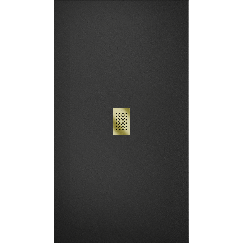 Mexen Hugo receveur rectangulaire SMC 180 x 100 cm, noir, cache doré - 42701018-G